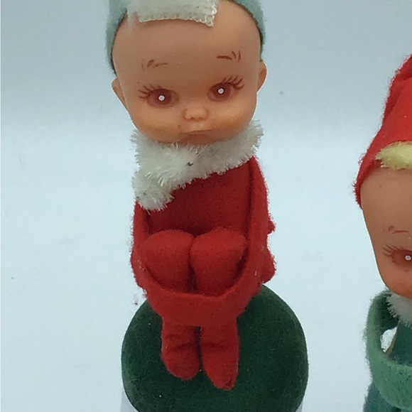 Vintage Knee hugging Elve Christmas Tree ornaments - Picture 5 of 7